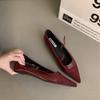 Fashion Bailamos Autumn Women's Flats Square Toe Mary Janes Shoes Soft Ballet Shoes Female Button Strap Shallow Dress Shoe Mujer