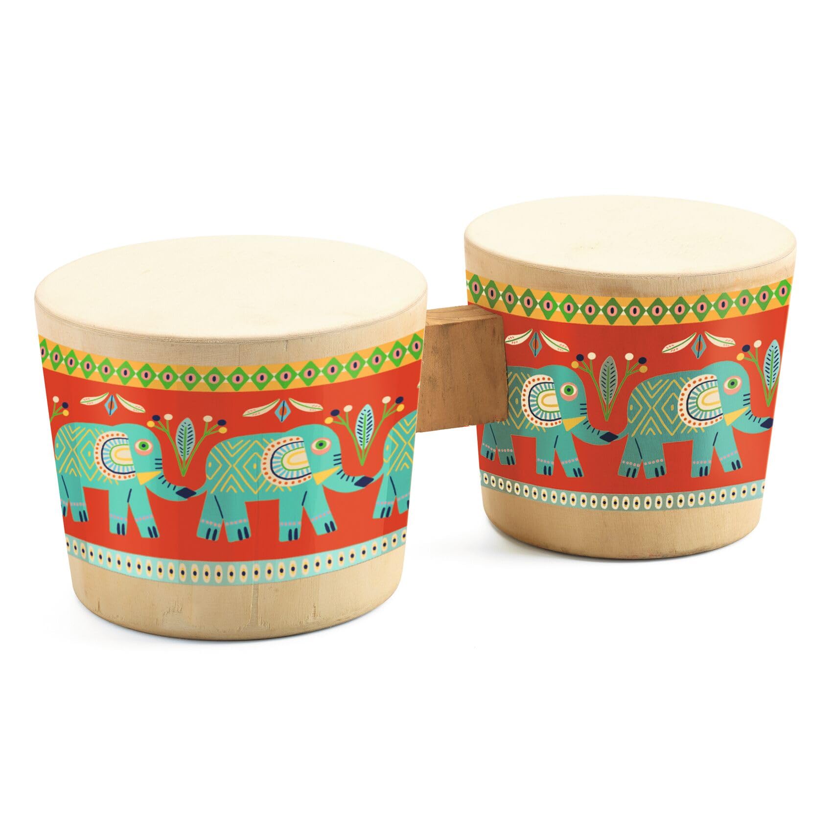 

DJECO Animambo Bongo Musical Percussion Montessori Ages Boys and Preschool Entry Christmas Instrument, Drum, Toy, Style, 2, 3, 4, 5, 6, Girls,