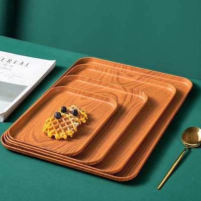 New Rectangular Pallet Plastic Nordic Style Food Bread Pan Storage Tray Hotel Service Tray