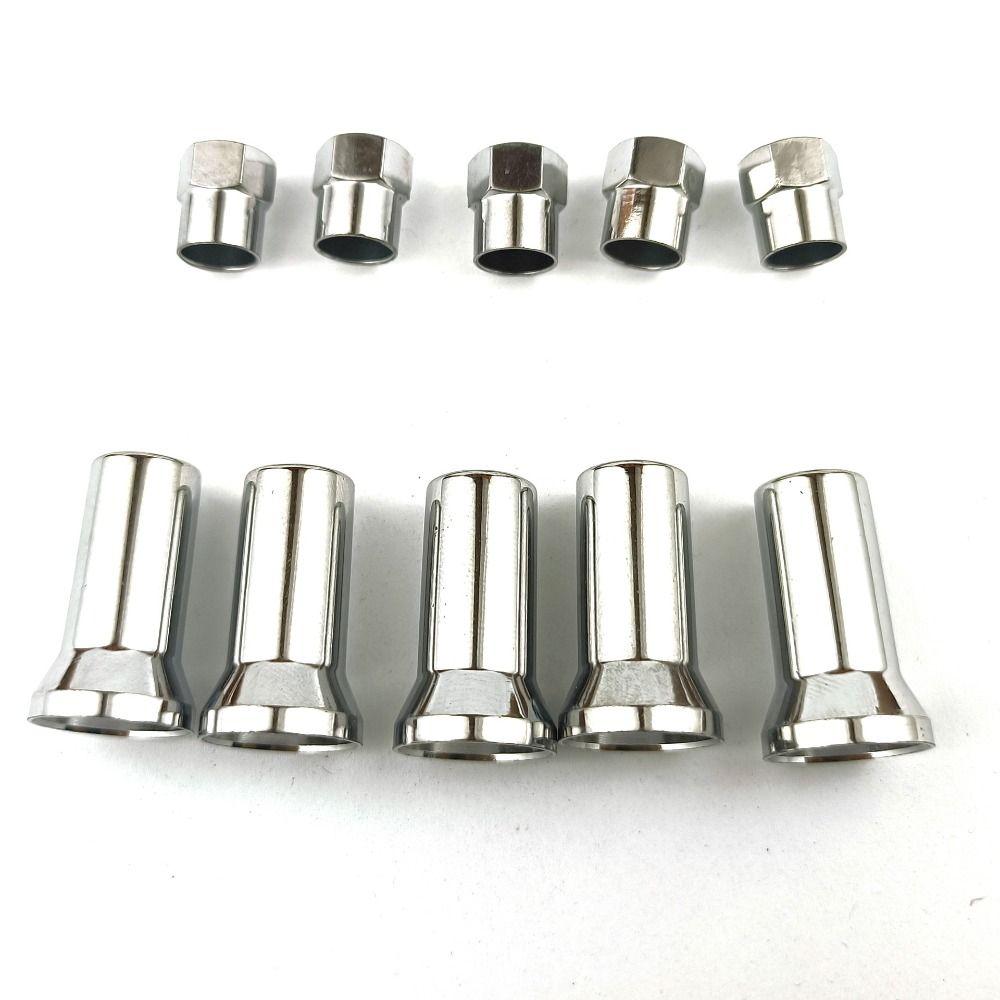 10pcs Auto Accessories Chrome Tyre Valve Stem TR413/TR414 Left Right Front Rear Tire Valve Sleeve Covers Valve Stems 1