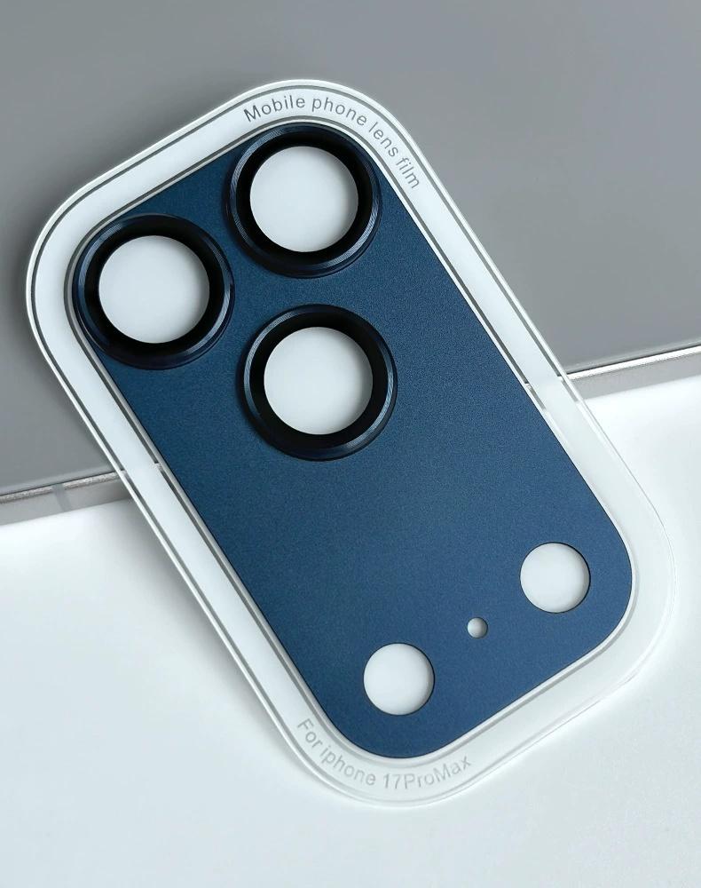 Luxury Solid Color Metal Alloy Bumper Lens Full Protect Case for IPhone 17 Pro Max / 17Pro Camera Tempered Glass Film Scratch Cover Cap Phone Accessry