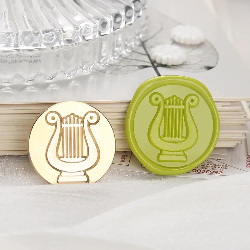 Wax Seal Stamp Retro Musical Instruments Art Vocal Pattern Stamp Replace Head DIY Scrapbooking Vintage Wedding Invitation Cards