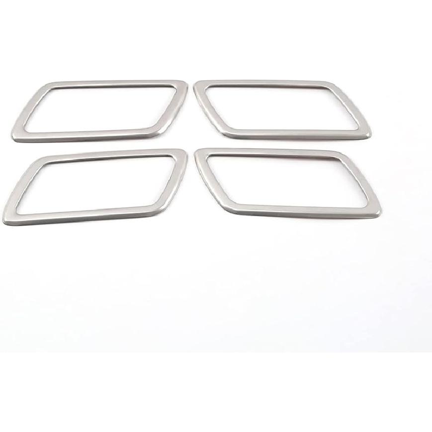 TEGENT Car Door Storage Box Cover Trim For Chevrolet Equinox 2018-2023 (Black Titanium) Stainless Steel 4PCS