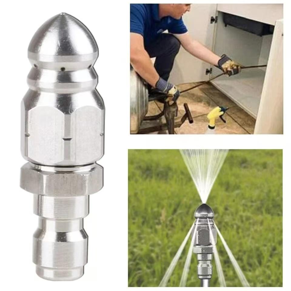 G1/4"Quick Connection Nozzle Sewer Cleaning High Pressure Washer Nozzle Sewer and Sewage Hose Nozzle Washing Accessories