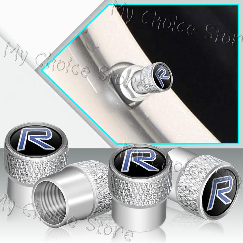 4Pcs R Design Logo Emblem Metal Car Tire Valve Caps Wheel Stem Air Dust Covers For Volvo V40 V60 XC40 XC60 XC90 C30 Accessories