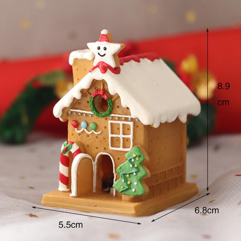 Practical Creative Christmas House Ornaments Micro Landscape Decorations for Office Desks Small Figurines Home Garden Decoration