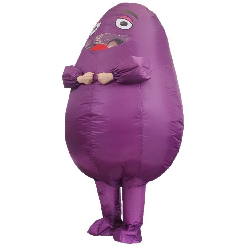 Disfraz Inflable de Berenjena Morada, Adulto