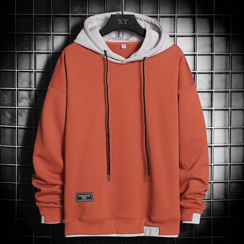 Jarní mikina s kapucí Pánská hip-hopová mikina Streetwear Neformální móda Pánské oblečení Korejský Harajuku Volný Pevný Pulovr Mikiny