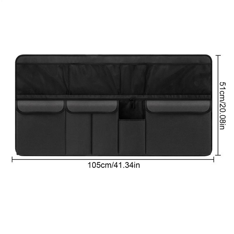 Trunk Organizer Road Trip Cargo Storage Bag Large Waterproof Trunk Organizer With Multiple Dividers For Diaper Snack Tool Shoe