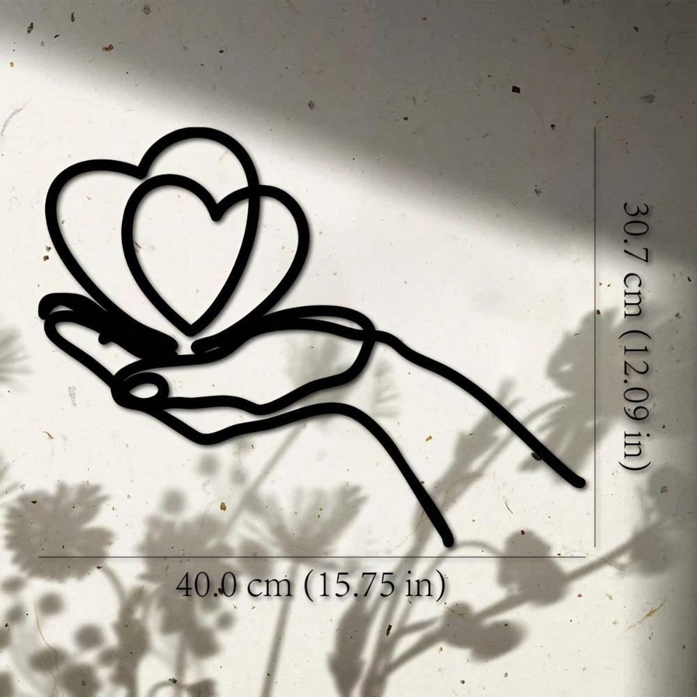 Metal Wall Art Decor Modern Living Room Indoor Sculpture Home Interior Replica Statue