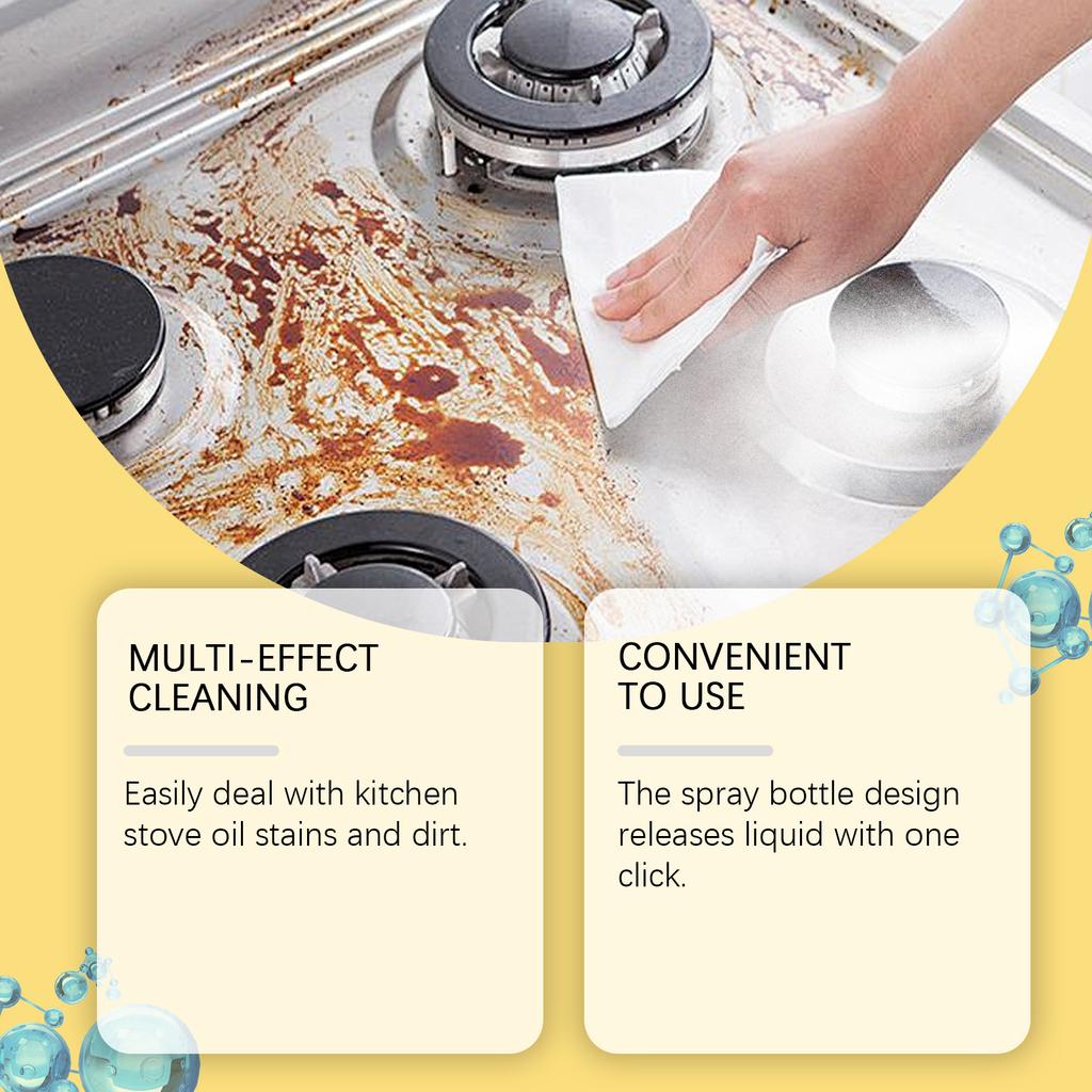 237MLVersatile Oil Stain Cleaning Agents Kitchen Oil Remover Degreaser Spray Strong Dissolve Grease Oil Stain Cleaner Kitchen Co