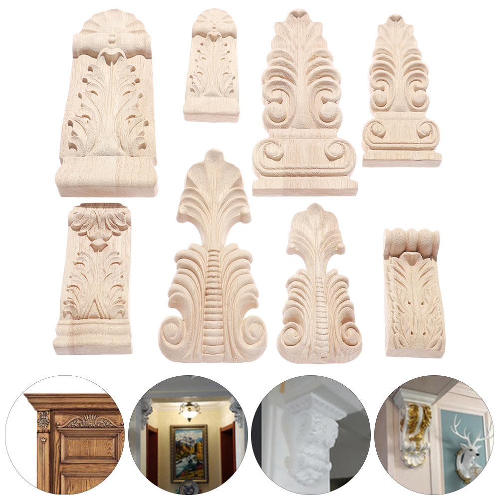 Accessories Decoration Crafts Furniture Foot Legs Cabinet Seat Feets Vintage Wood Carved Home Decor