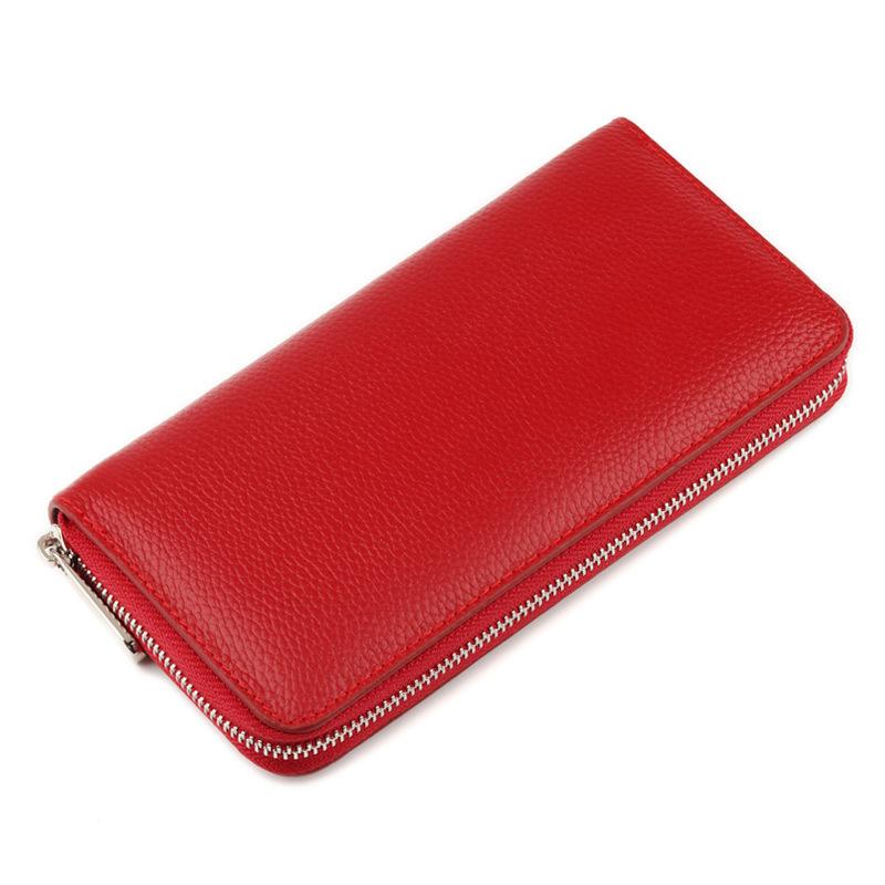 Handbag Cowhide Business Leather Women's Long Wallet Men's Cowhide Long Clutch Wallet Oil Wax