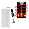 USB Heating Film 7.5x3.5in Safe Durable Carbon Fiber Machine Washable USB Heated Pad for Waist Body Winter