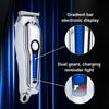 Silver Stainless Steel Hair Clipper For Profressional Barbers & Personal Self-Cutting Trims All Types Of Hair, Beard, Mustache