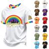 Stonewall 1969 Tričko s krátkým rukávem a kulatým výstřihem s duhovým potiskem a historickou grafikou Unisex střih