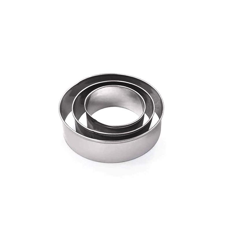 

Набор из 12 геометрических формочек для печенья в форме круга и сердца - инструменты для выпечки из нержавеющей стали Stainless Steel Original Color