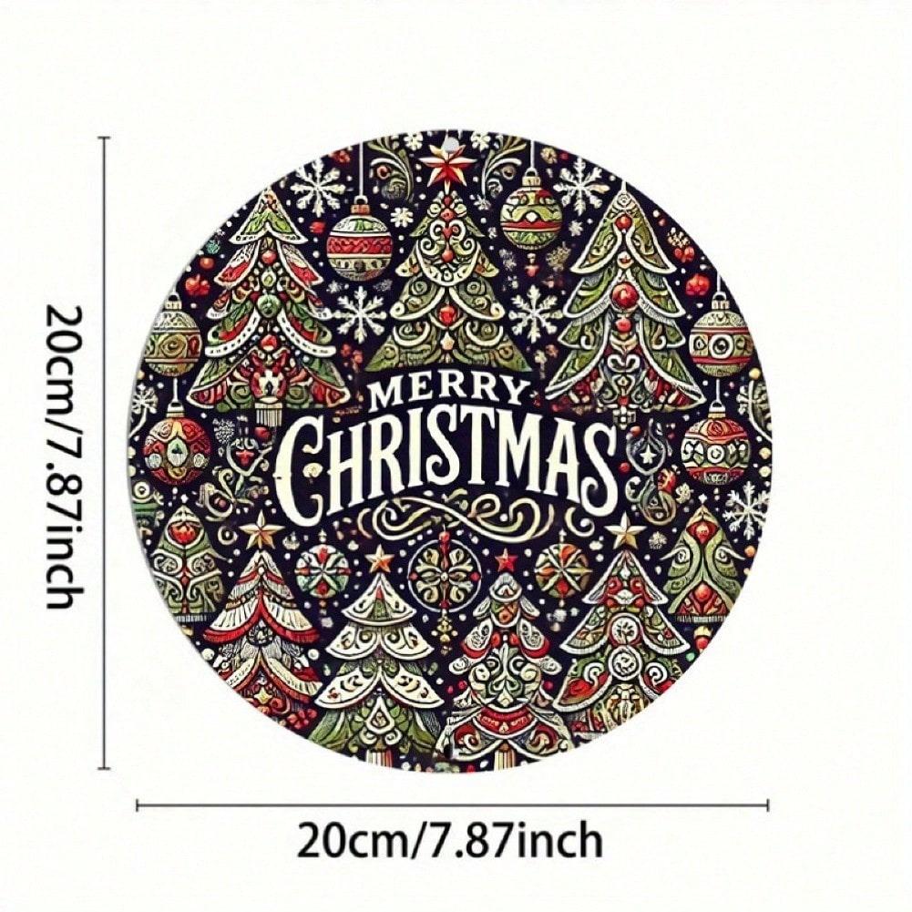 Iron Tin Sign Art 8x8 Inch Vintage Christmas Holiday Decor Metal Wall Painting Home Bar Cafe Gift