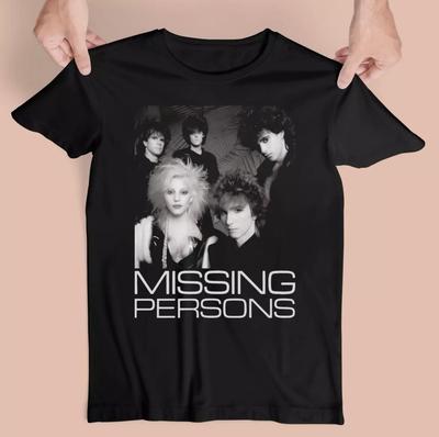 Members Of Missing Persons Band Cotton All Size Men Women Black Tee Shirt Unisex T-Shirt