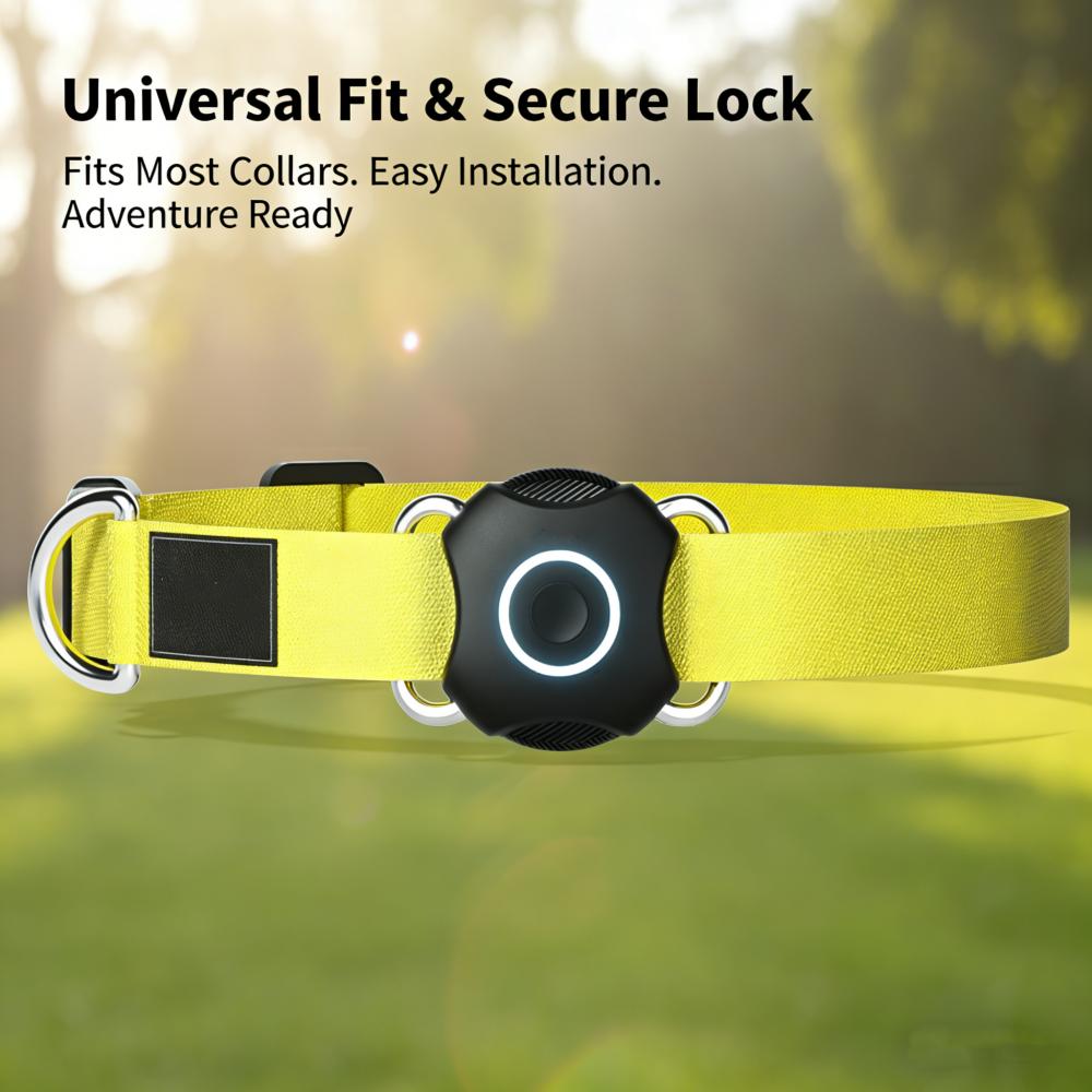 Pet Anti Lost Tracker Pets AirTag Case IPX7 Waterproof Stainless Steel & Plastic Dogs Collar Holder for Dog Cat Locator Tracker