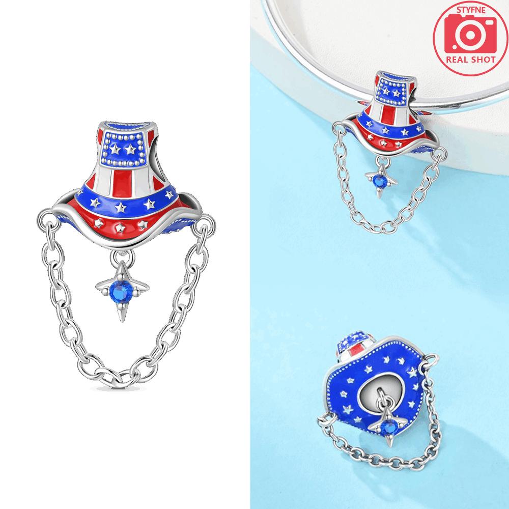 Original Copper Blue Guardian Pendant Demon Eye Skull Prayer Charms Bead Fit Bracelet Women Jewelry Diy Gift Accessory