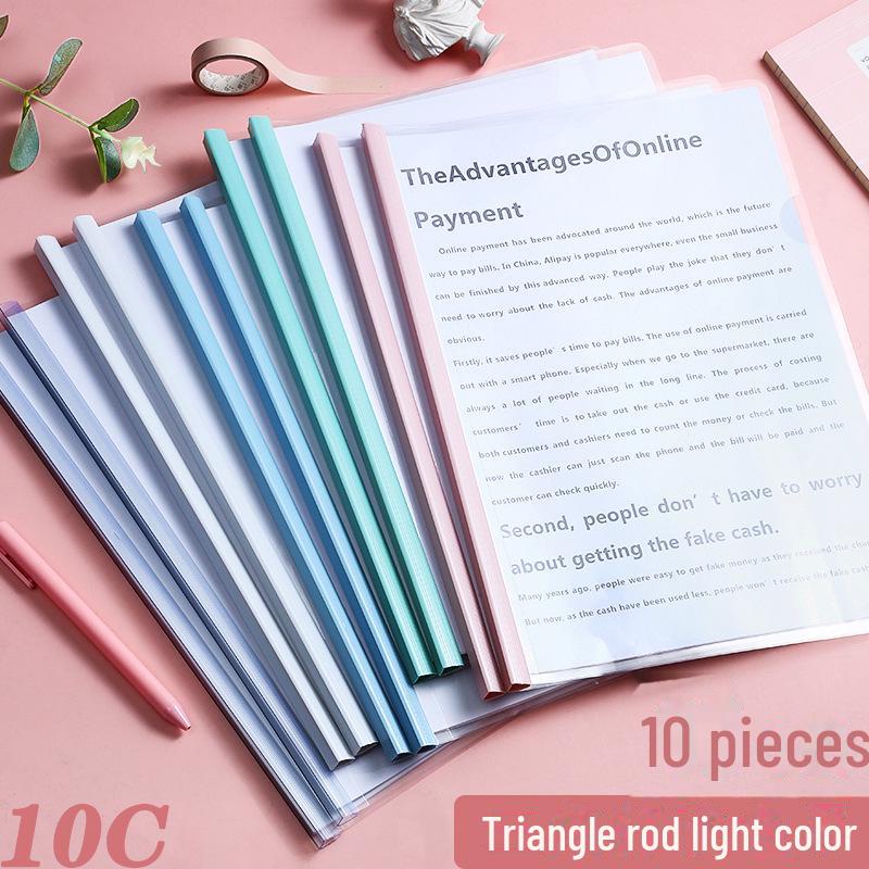 Průhledný klipový pořadač A4 pro kancelářské a studentské úložiště