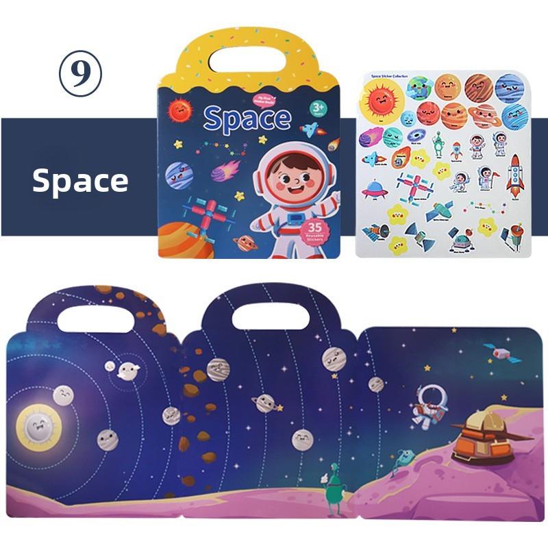 Educational Sticker Kids Book With Animal Dinosaur Pattern For Recognition Skill