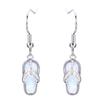 Summer Beach Women Rhinestone Flip Flops Pendant Hook Earrings Jewelry Gift