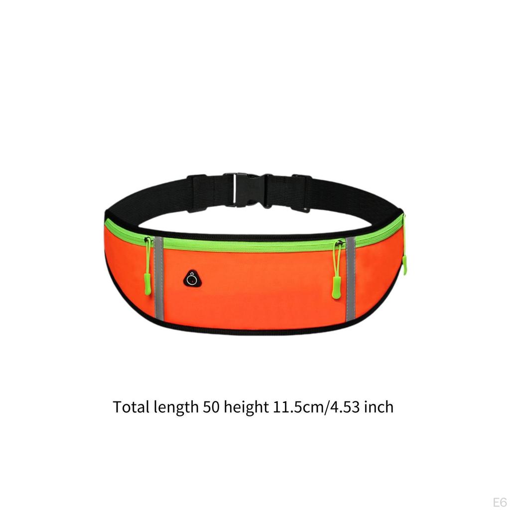 Running Belt Fanny Pack Exercise Waist Pouch with Headphone Hole Bag Waistband for