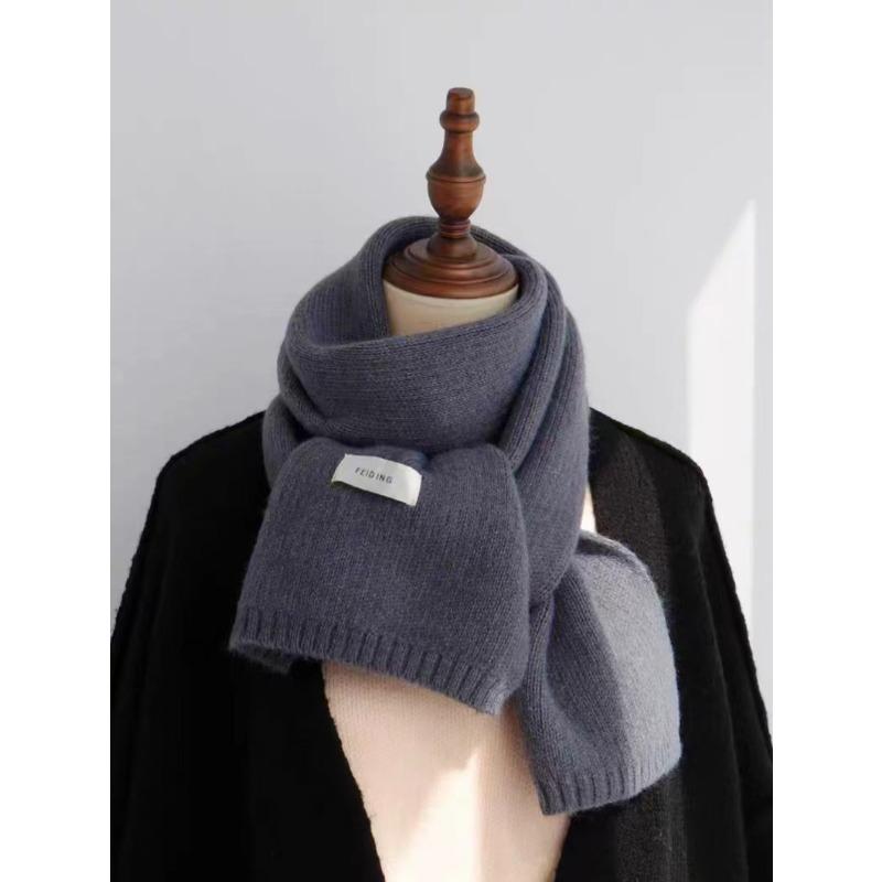 High-end Versatile Small Scarf Women's Autumn and Winter New Soft Waxy Knitted Imitation Cashmere Neck Protection Warm Scarf