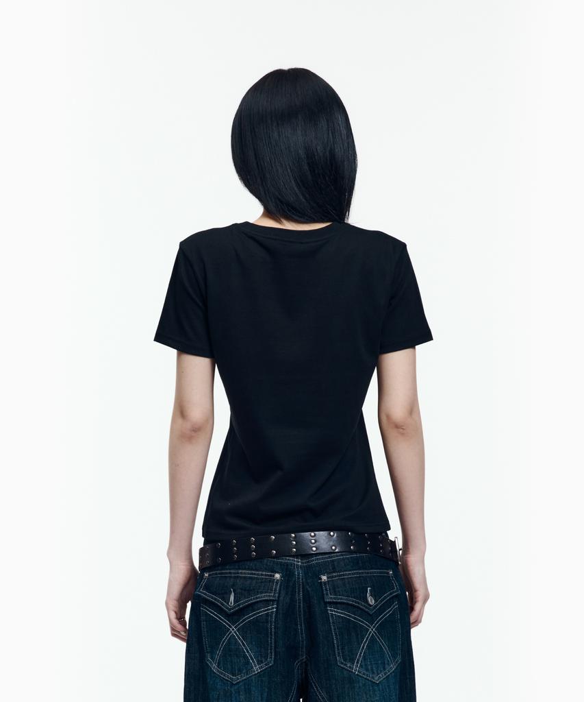 AAKAM Mosaic Cross Half Top (Black)