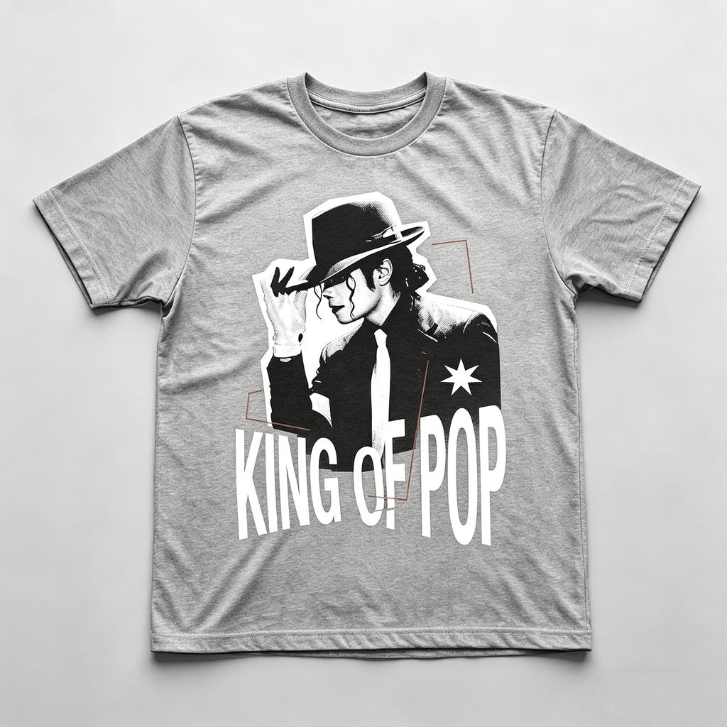 Movie Michael Jackson  MJ King Of POP Graphic Unisex T Shirt Unisex Cotton Short Sleeve Y2k Oversized Tee Streetwear Vintage Tops