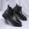 Erkekler için Botlar Hakiki Deri ayakkabılar Platform Bilekte Botlar Dış Mekan Rahat Yumuşak Erkek iş ofis Botları Botas Hombre