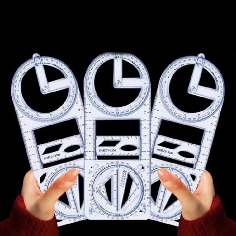 1/2/3 szt. Wielofunkcyjna linijka Linijka pomiarowa Linijka geometryczna Linijka kreślarska do rysowania