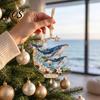Festive Aquatic Theme Gift Marine Life Christmas Ornament, Acrylic Ocean Animal Hanging Decor for Tree, Creative Holiday Pendant Home Party,