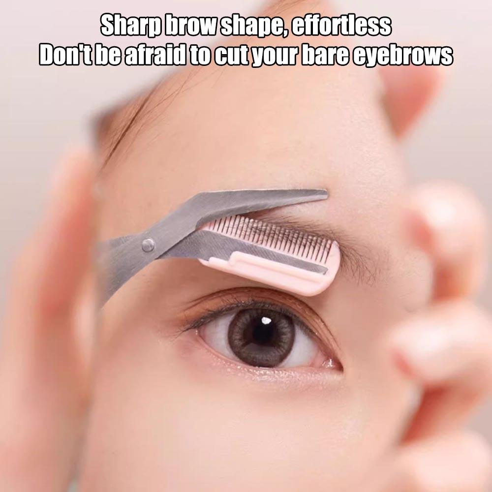 Eyebrow Trimmer Makeup Tools Stainless Steel Eyebrow Scissors with Comb Hair Removal Perfect Eyebrows Shaping Beauty Makeup Tool