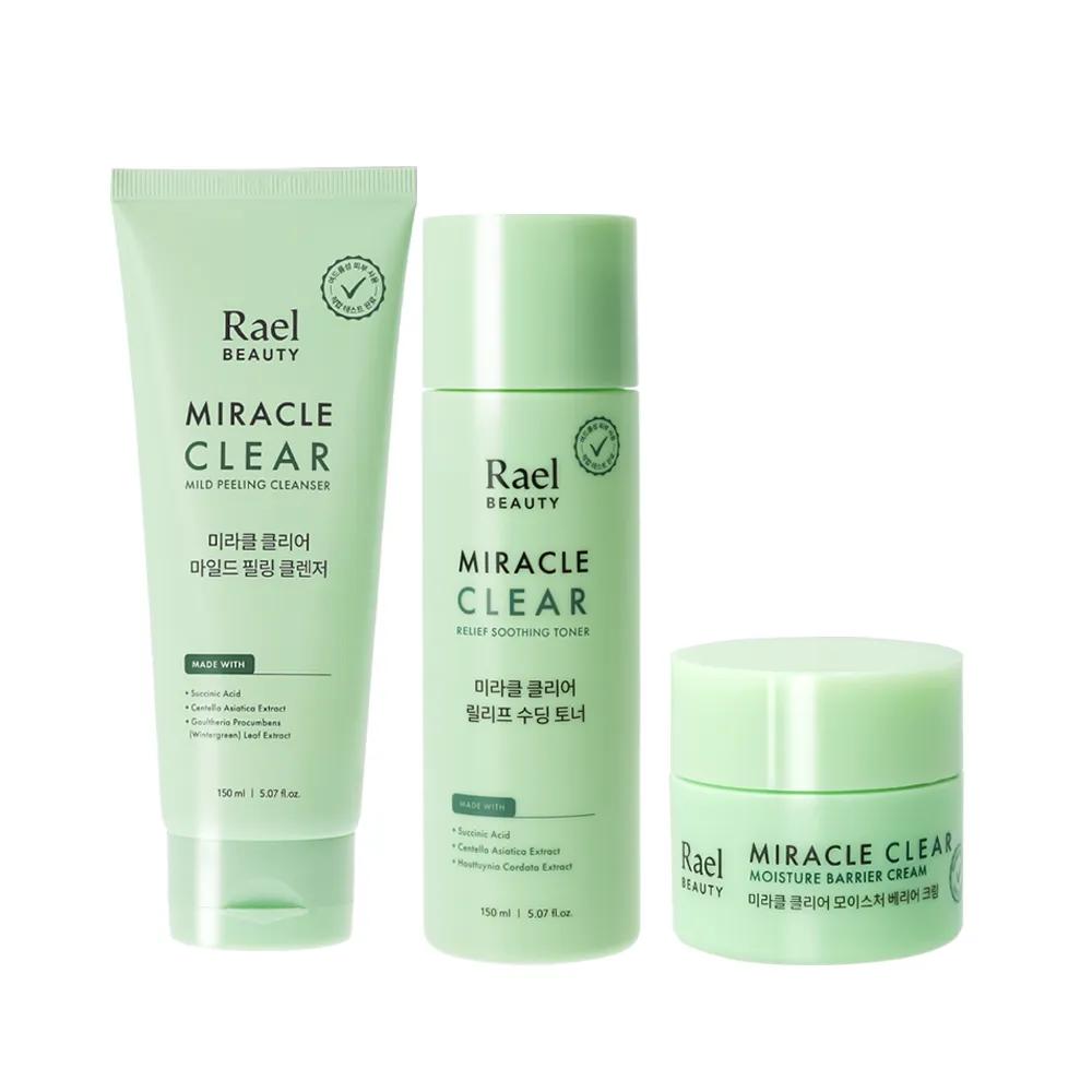 Rael Beauty Miracle Clear 3-Piece Set (Cleanser/Toner/Cream)