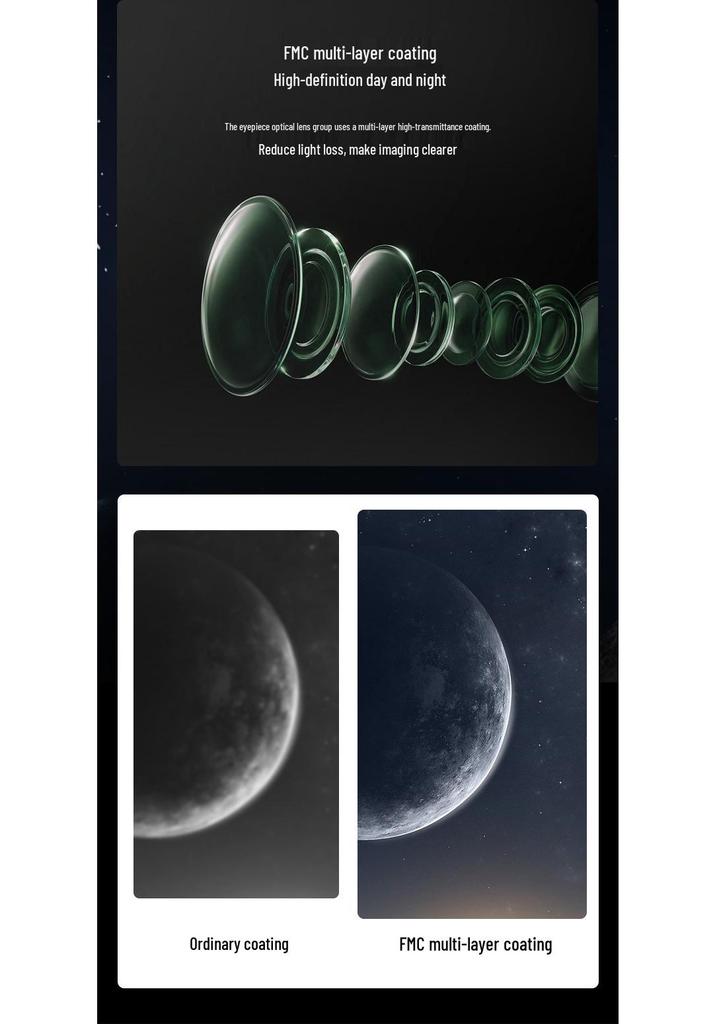 HABO 70300 Astronomical Telescope: Student Gift, Professional, Erect Image, Large Aperture, High Magnification, HD Telescope