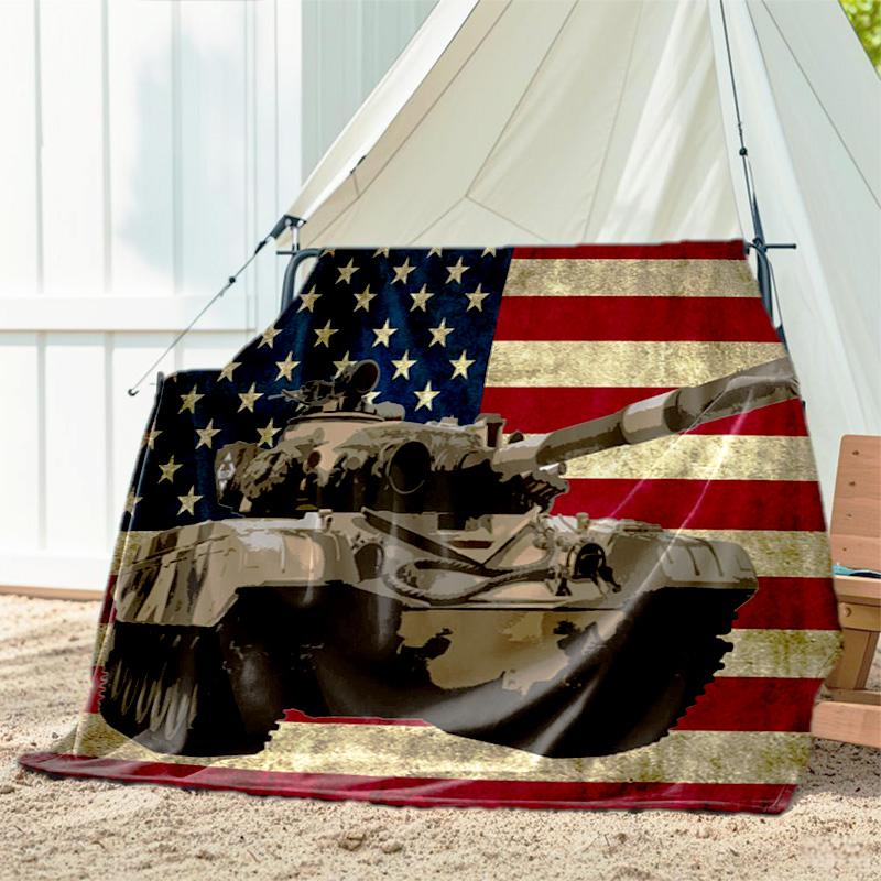 1pc flag pattern blanket, all season lightweight home office outdoor nap multifunctional blanket