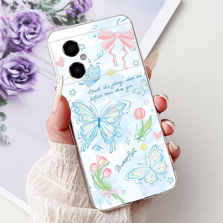 For Xiaomi Poco M4 5G Case New Luxury Painted Cover Liqiud Silicone Phone Case For Xiaomi Poco M4 Pro 4G PocoM4 Pro 5G Soft Bags