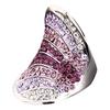 Sterling Women Korean Style Full Rhinestone Index Finger Ring
