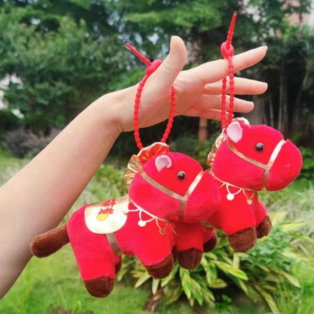 Stuffed Animal Little Horse Plush Toys Traditional Zodiac Horse Doll  Friends Blessing Gift