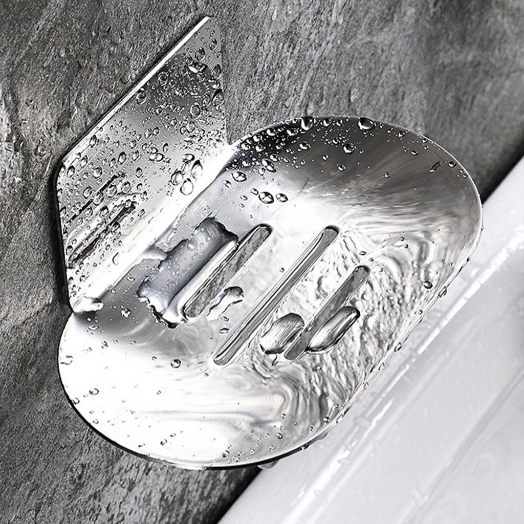 Stainless Steel Soap Dish Wall Mounted Bathroom Organizers Rusts Resistant Soap Tray For Countertop Shower Sink Storage