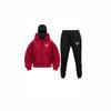 Mens Hooded Zip Tracksuit Set Streetwear Loose Fit 2 Piece Sweatshirt Pants