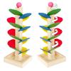 1PC Wooden Tree Building Block Falling Ball Toy for Kids Montessori Toy Leaf Ball Toys Early Education Leaf Tower Ball Pouring