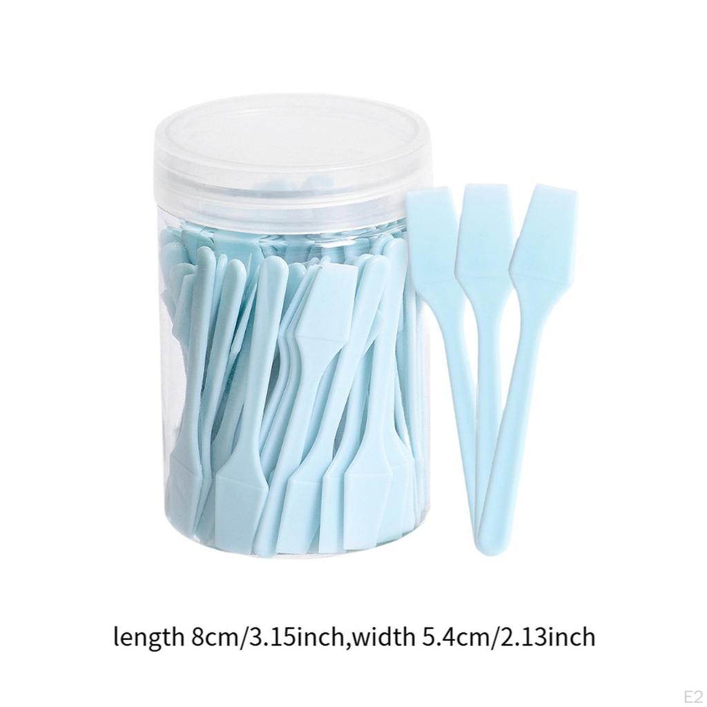100 Pieces Makeup Spatulas Foundation Mixing Tool Cosmetic Spade Reusable Easy Clean