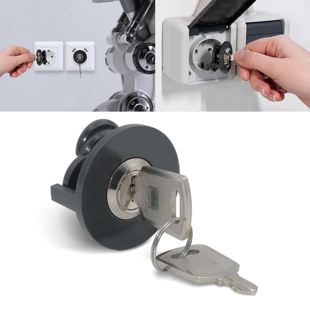 4Pieces Prevent Electricity Theft Socket Lock Save Electricity Cost Lock Easy to Manage Durable Plastic Socket Lock