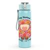 1PC Floral Sheep Circle Text 750ml Color Plastic Sports Water Bottle Leakproof Flip Straw Lid Suitable for Sports Office Home Use