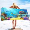 Exclusive For Cartoon Underwater World Marine Life Beach Towels Outdoor Swimming Bath Towels Towels