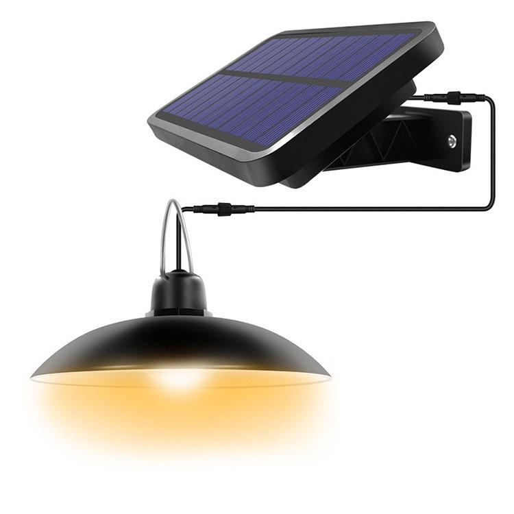 Outdoor Solar LED Pendant Light for Balcony, Pavilion, Terrace, Shed, Garage, and Courtyard.